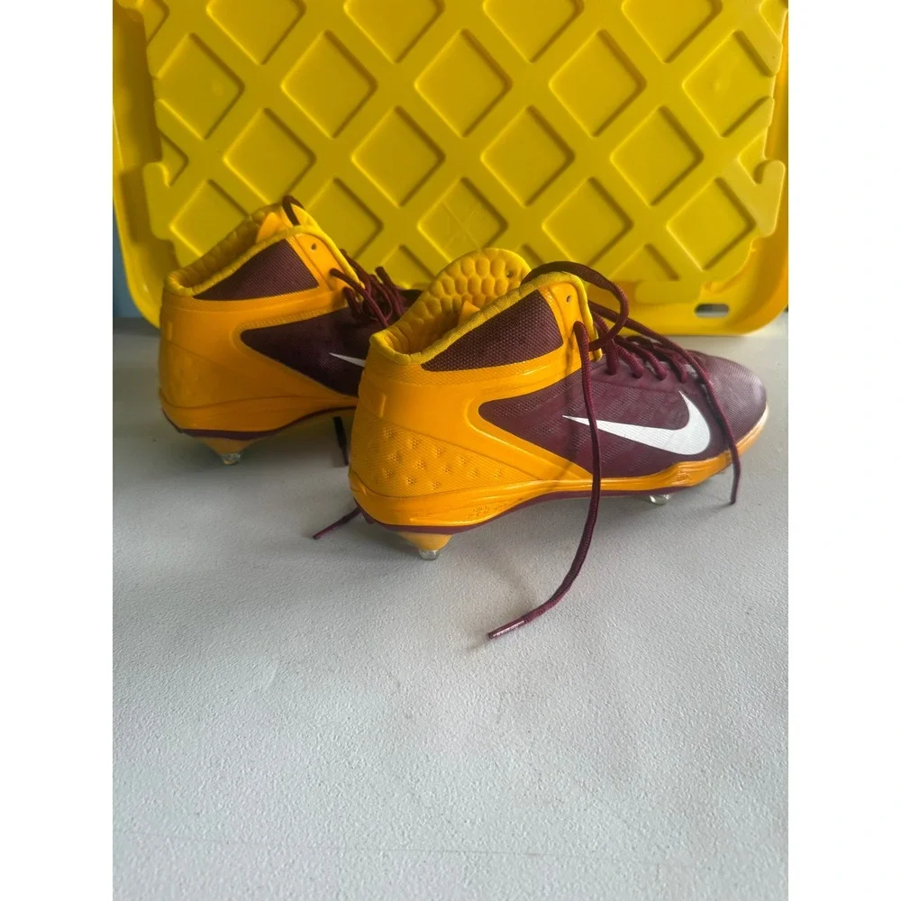 Nike‎ Alpha Talon Elite Football Cleats Mens 11 Burgundy Yellow 544327-632